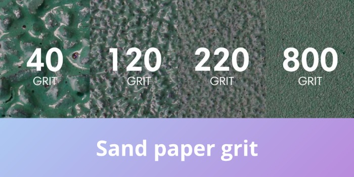 Sand paper grit