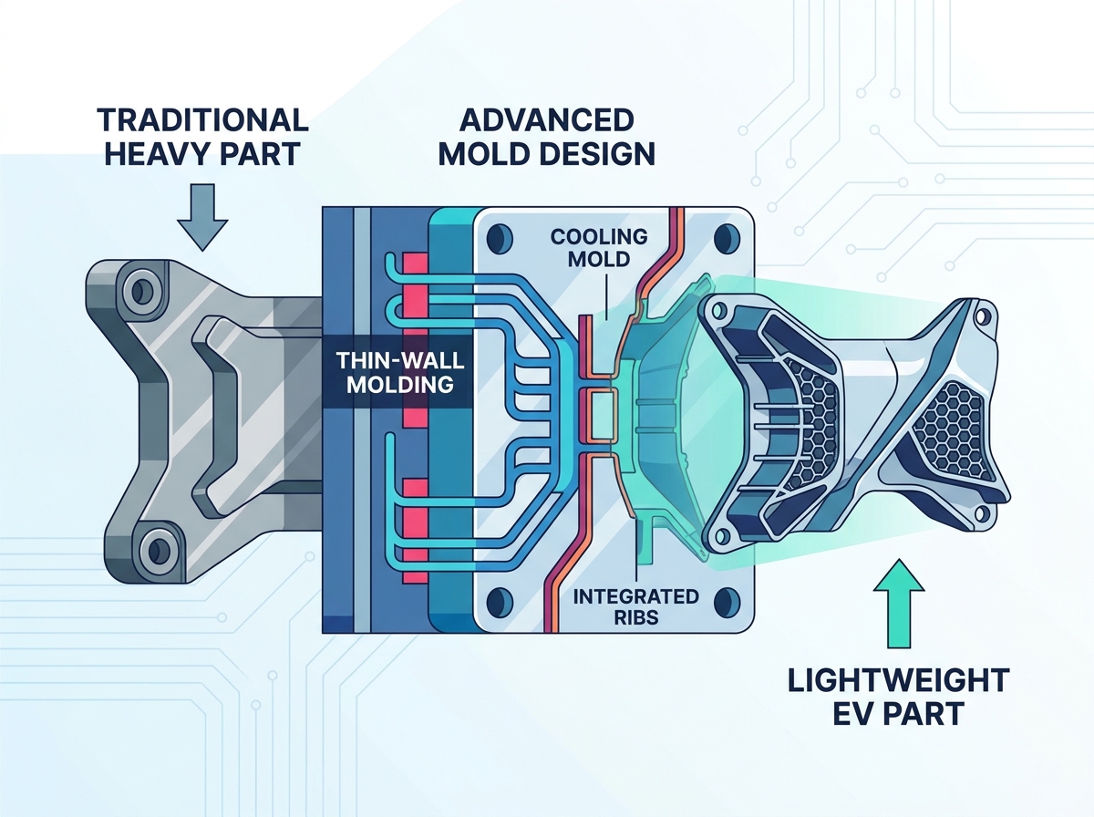 Automotive Injection Mold Design for EV Lightweighting